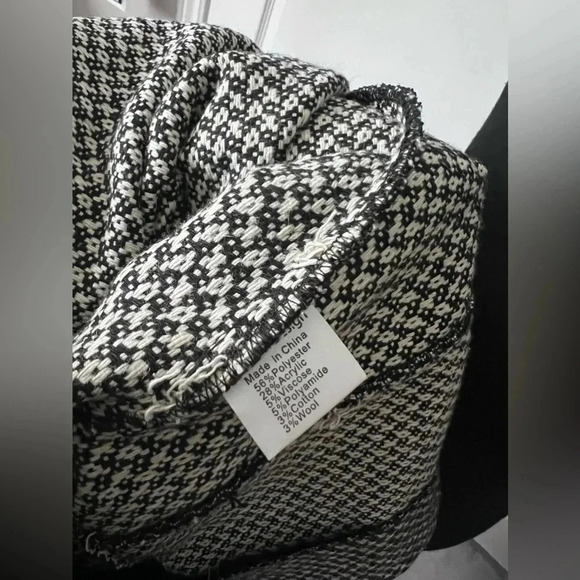 Sweaty Betty | Rare Black and White Dolman Sleeve Wool Blend Jacket | Size XS/S - Picture 11 of 11